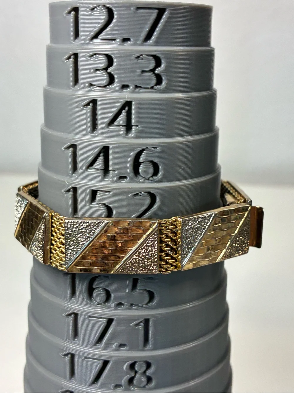 VTG Gold and Silver Tone Textured Link Bracelet SMALL  - Women Jewelry